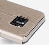 Usams Muge Series Samsung Galaxy Note 5 Pencereli Standl Gold Deri Klf - Resim: 4