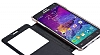 Usams Samsung Galaxy Note 4 Pencereli Standl Siyah Deri Klf - Resim: 4