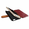 Verus Dandy Layered Leather iPhone SE / 5 / 5S Krmz Klf - Resim: 4