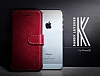 Verus Dandy Layered Leather iPhone SE / 5 / 5S Krmz Klf - Resim: 1