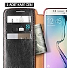 Verus Dandy Layered Leather Samsung Galaxy S6 Edge Siyah Klf - Resim: 1