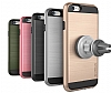 Verus Verge Magnetic Flat iPhone 6 Plus / 6S Plus Steel Silver Klf ve Havalandrma Tutucu - Resim: 6