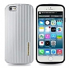 Eiroo Carier iPhone 6 / 6S Silikon Kenarl Silver Rubber Klf - Resim: 3