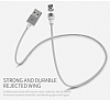 Wsken USB Type-C Manyetik Dayankl Halat Beyaz Data Kablosu 1m - Resim: 7