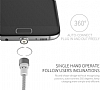 Wsken USB Type-C Manyetik Dayankl Halat Beyaz Data Kablosu 1m - Resim: 4
