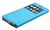 X-Fitted iPhone 6 Plus / 6S Plus ift Renk Kapakl Siyah Mavi Deri Klf - Resim: 4