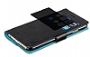 X-Fitted iPhone 6 Plus / 6S Plus ift Renk Kapakl Siyah Mavi Deri Klf - Resim: 3