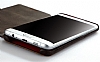 X-Level Extreme Samsung Galaxy S6 Edge Standl Kapakl Kahverengi Deri Klf - Resim: 4