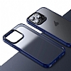 X-Level Ice Crystal iPhone 15 Pro MagSafe zellikli Lacivert Silikon Klf - Resim: 5