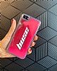 iPhone 7 / 8 Kiiye zel Neon Kumlu Pembe Silikon Klf - Resim: 2