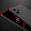 Zore GKK Ays Xiaomi Redmi Note 12 5G 360 Derece Koruma Siyah-Gri Rubber Klf - Resim: 1