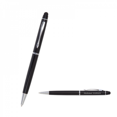 1022 Kişiye Özel Metal Tükenmez Touchpen Kalem - 4