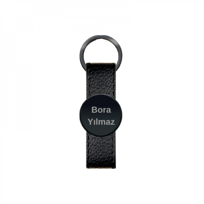 2405 Kişiye Özel Metal Suni Deri Anahtarlık - Mch