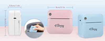 4Berry Bluetooth Mini Yazıcı, Etiket ve Not Yazdırma, Android & iOS Uyumlu​ - 2
