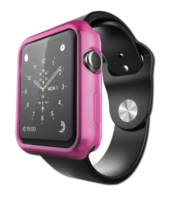 Apple Watch Şeffaf Pembe Silikon Kılıf 38 mm - 2