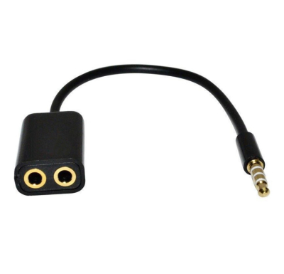 Aux 3.5mm Jack Ses Adaptör Mikrofon Kulaklık Çevirici Kablo - Eiroo