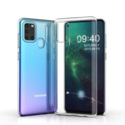 Dafoni Aircraft Samsung Galaxy A21s Ultra İnce Şeffaf Silikon Kılıf - Dafoni