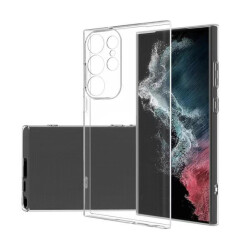 Dafoni Aircraft Samsung Galaxy S23 Ultra Süper İnce Şeffaf Silikon Kılıf - Dafoni