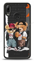 Dafoni Art Huawei P Smart 2019 Icon Couple Teddy Kılıf - Dafoni