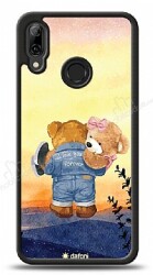 Dafoni Art Huawei P Smart 2019 Sunset Teddy Bears Kılıf - Dafoni