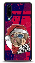 Dafoni Art Huawei P30 Christmas Pug Kılıf - Dafoni