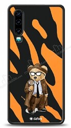 Dafoni Art Huawei P30 Detective Teddy Bear Kılıf - Dafoni