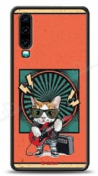 Dafoni Art Huawei P30 Guitarist Cat Kılıf - Dafoni