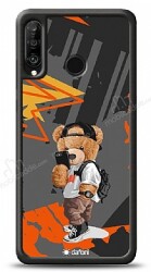 Dafoni Art Huawei P30 Lite Cool Teddy Bear Kılıf - Dafoni