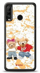 Dafoni Art Huawei P30 Lite Style Couple Teddy Kılıf - Dafoni