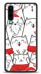 Dafoni Art Huawei P30 New Year Cats Kılıf - Dafoni
