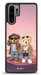 Dafoni Art Huawei P30 Pro Cool Couple Teddy Kılıf - Dafoni