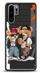 Dafoni Art Huawei P30 Pro Icon Couple Teddy Kılıf - Dafoni
