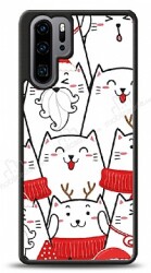 Dafoni Art Huawei P30 Pro New Year Cats Kılıf - Dafoni