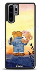 Dafoni Art Huawei P30 Pro Sunset Teddy Bears Kılıf - Dafoni