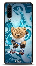 Dafoni Art Huawei P30 Skating Teddy Bear Kılıf - Dafoni