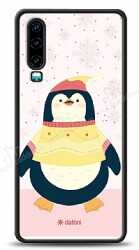 Dafoni Art Huawei P30 Smiling Penguin Kılıf - Dafoni