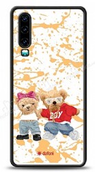 Dafoni Art Huawei P30 Style Couple Teddy Kılıf - Dafoni