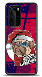 Dafoni Art Huawei P40 Christmas Pug Kılıf - Dafoni