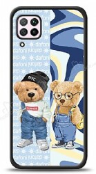 Dafoni Art Huawei P40 Lite Summer Couple Teddy Kılıf - Dafoni