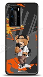 Dafoni Art Huawei P40 Pro Cool Teddy Bear Kılıf - Dafoni