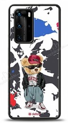 Dafoni Art Huawei P40 Pro Sporty Teddy Bear Kılıf - Dafoni
