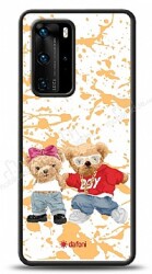 Dafoni Art Huawei P40 Pro Style Couple Teddy Kılıf - Dafoni