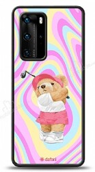 Dafoni Art Huawei P40 Pro Tennis Girl Bear Kılıf - Dafoni