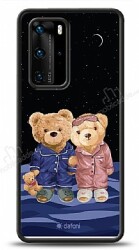 Dafoni Art Huawei P40 Pro Under The Stars Teddy Bears Kılıf - Dafoni