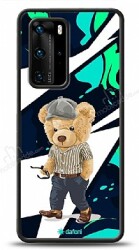 Dafoni Art Huawei P40 Thoughtful Teddy Bear Kılıf - Dafoni