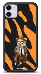 Dafoni Art iPhone 11 Detective Teddy Bear Kılıf - Dafoni