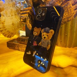 Dafoni Art iPhone 11 Pro Max Compatible Couple Teddy Kılıf - 2