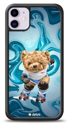 Dafoni Art iPhone 11 Skating Teddy Bear Kılıf - Dafoni