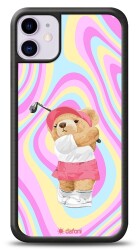 Dafoni Art iPhone 11 Tennis Girl Bear Kılıf - 1
