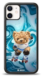 Dafoni Art iPhone 12 Mini 5.4 inç Skating Teddy Bear Kılıf - Dafoni
